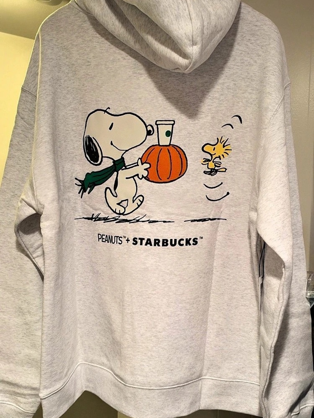 Starbucks Peanuts + Starbucks Hoodie Gray XL Hoodie NWT